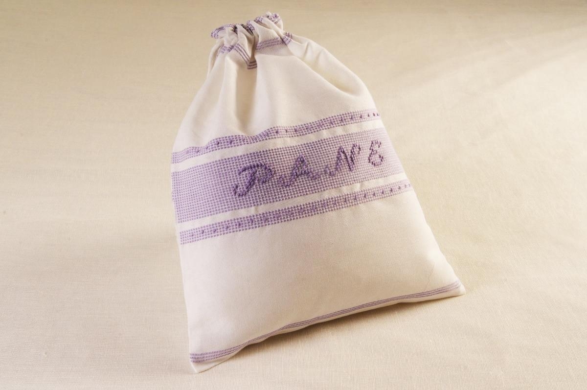 Art-15 sacco porta pane misto lino lilla