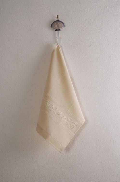 Art-2 canovaccio misto lino roselline panna