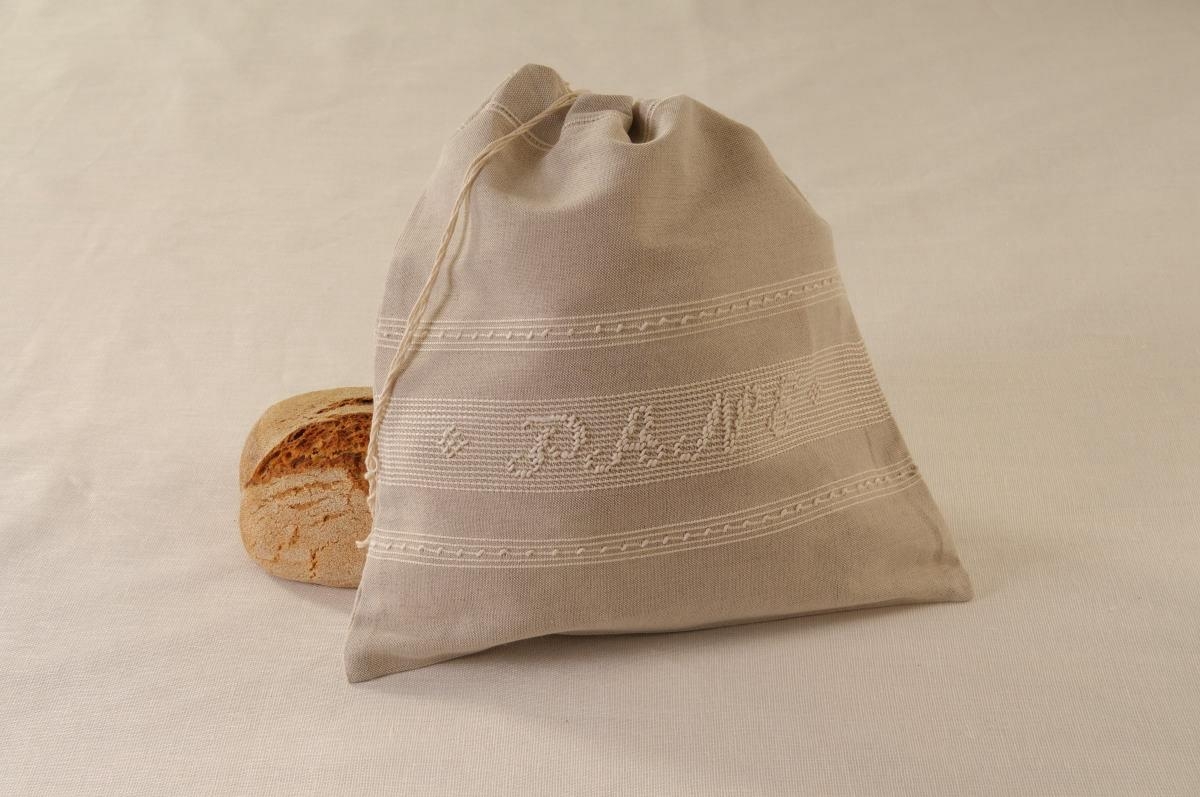 Art-2 sacco porta pane misto lino panna
