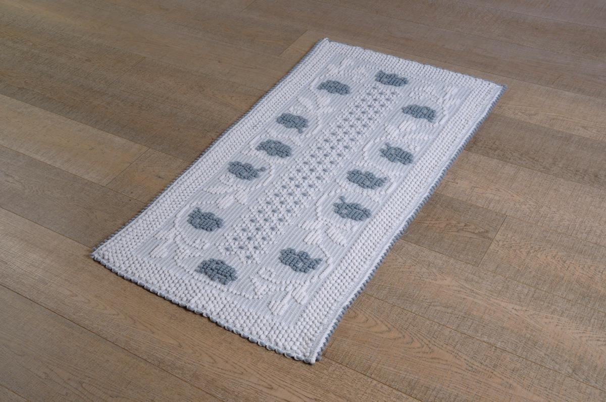 Art-26 tappeto cotone tessuto a rilievo roselline