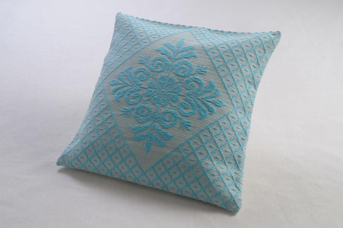 Art-27 copricuscino cotone pistoccu turchese