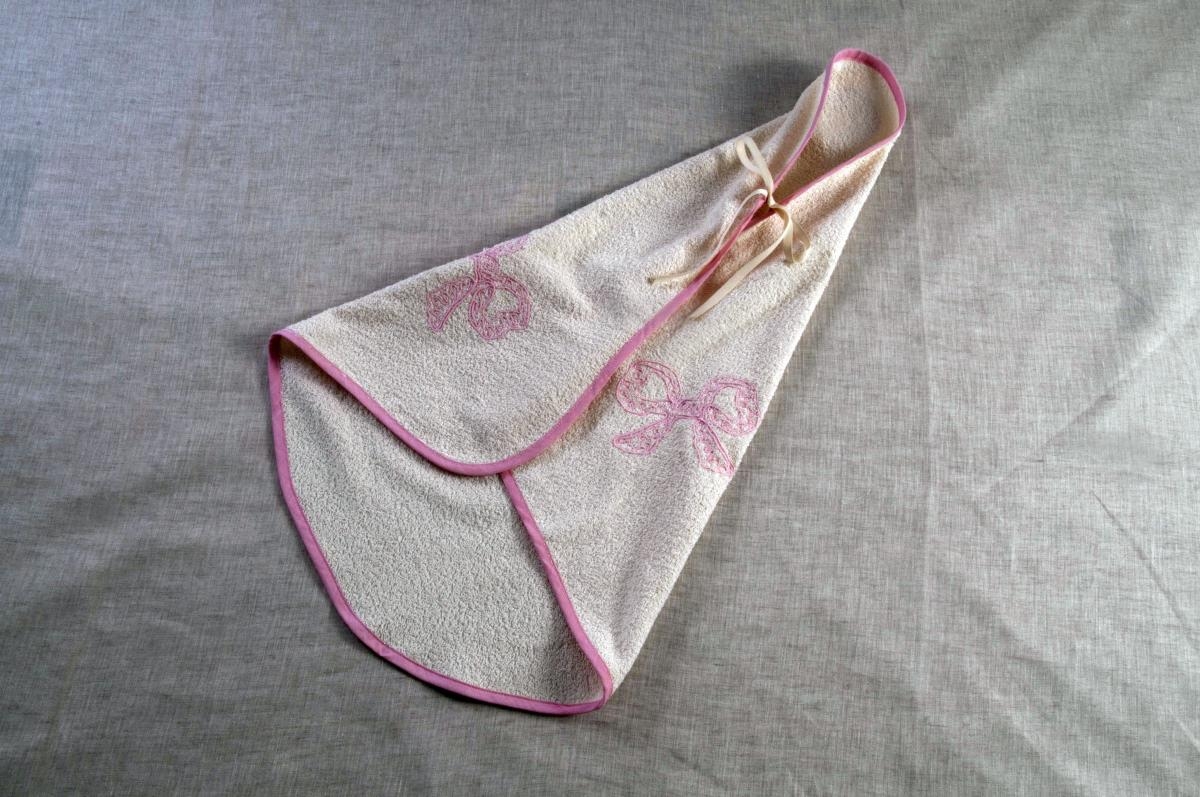 Art-3 accapatoio spugna neonata fiocchi rosa baby