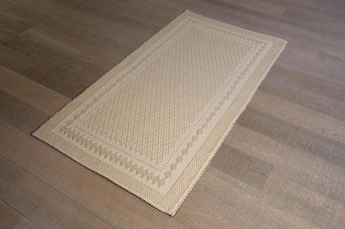 Art-39 tappeto cotone tessuto a rilievo rombetti e rombi da 7 pieni