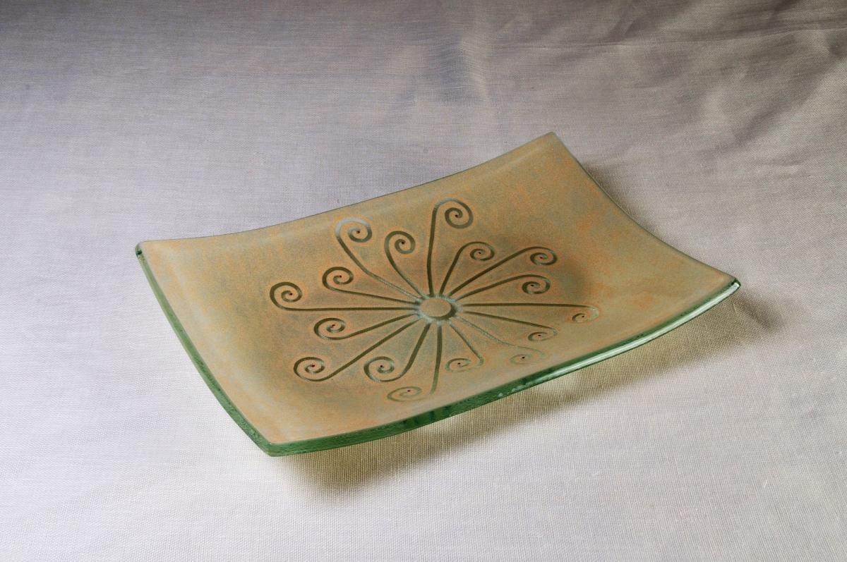 Art-4 centrotavola vetro sole panna