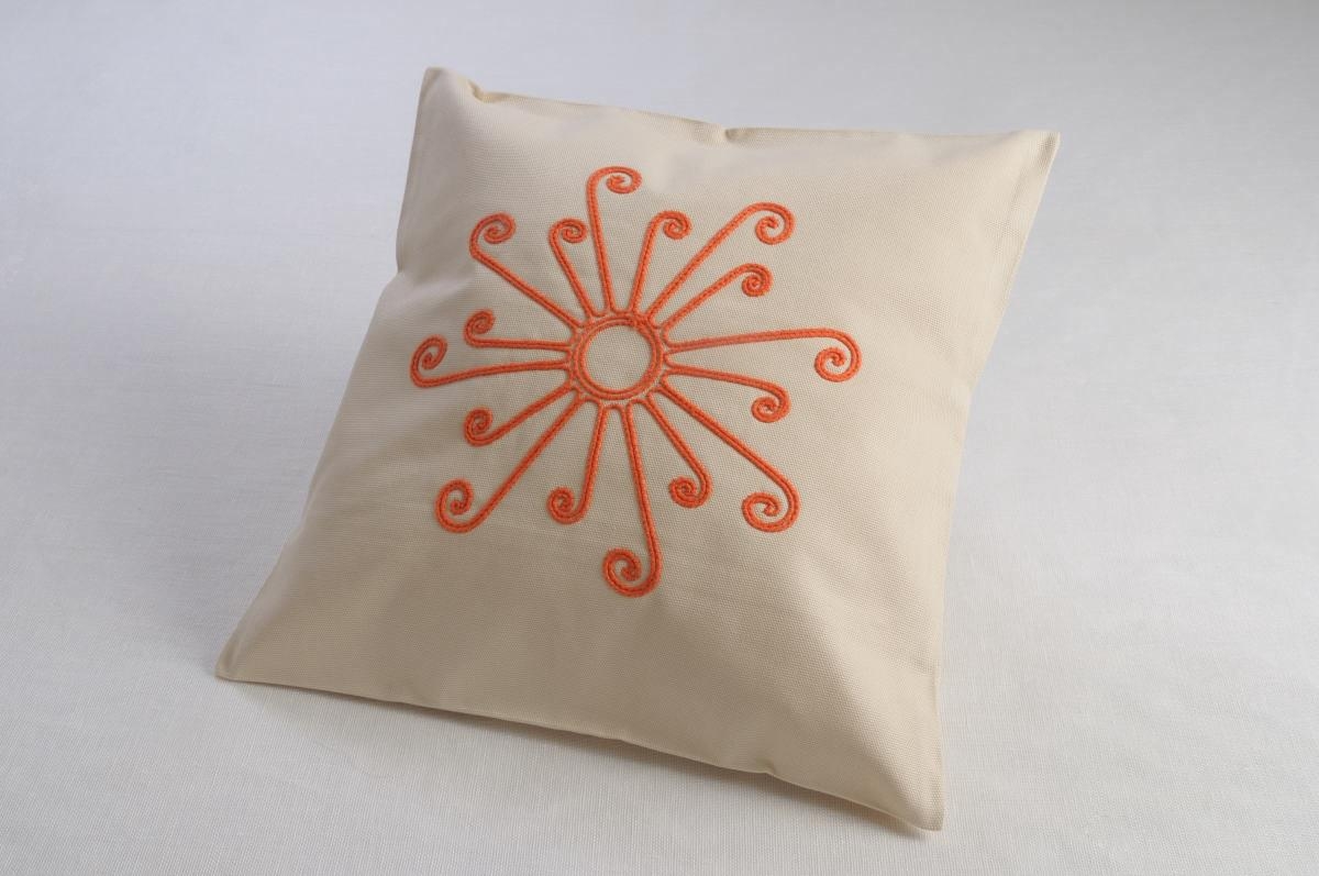 Art-44 copricuscino cotone sole arancio evidente