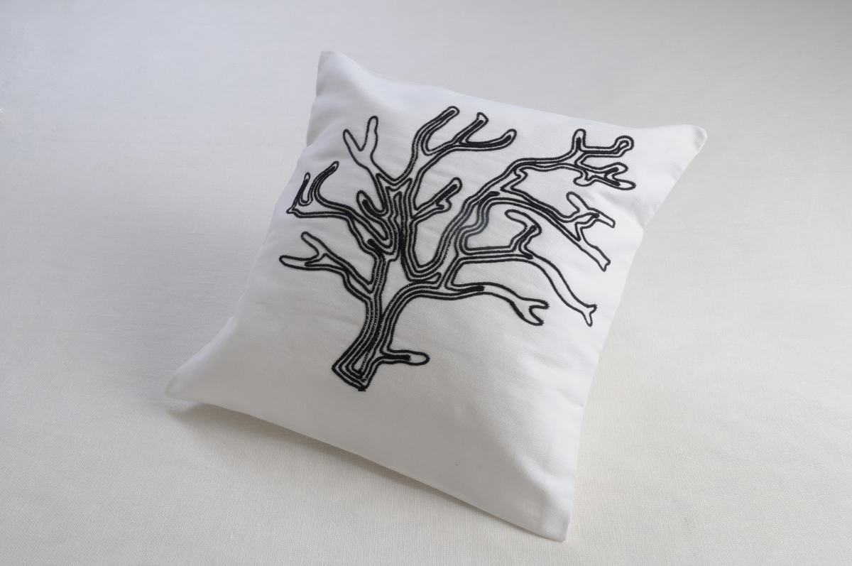 Art-46 copricuscino cotone corallo nero