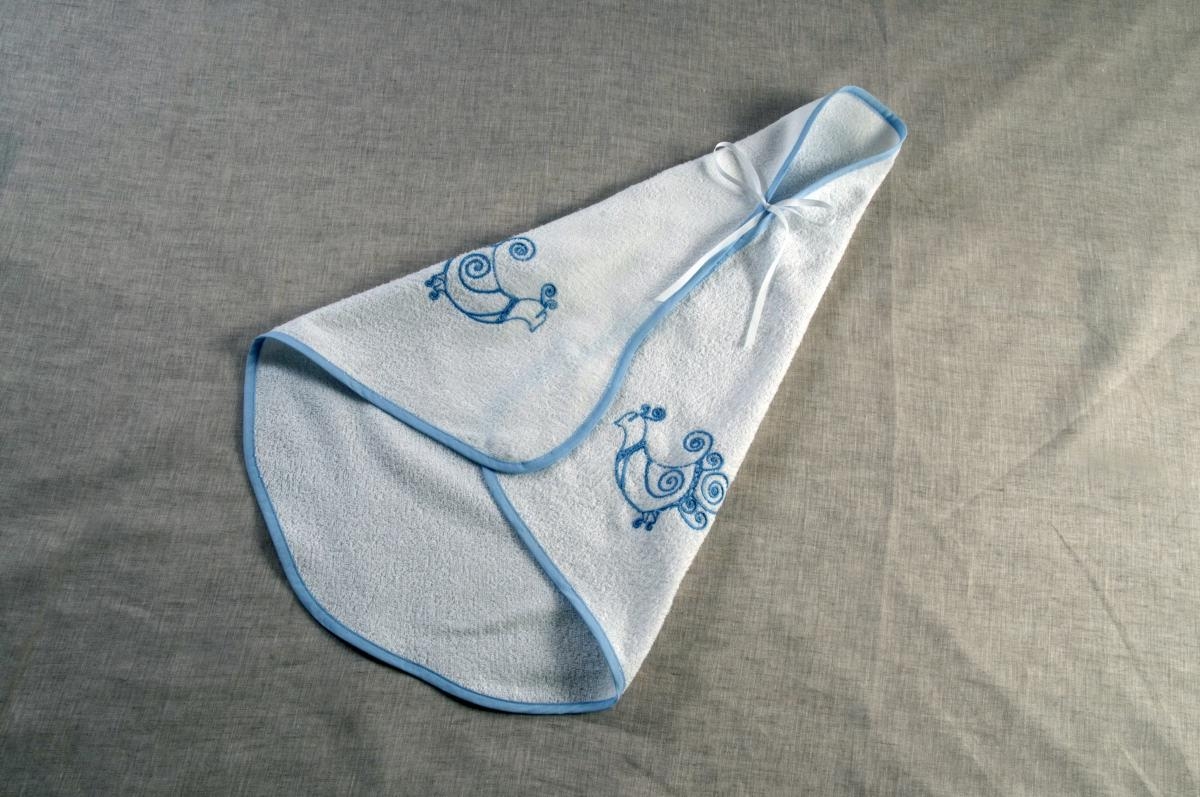 Art-5 accapatoio spugna neonato pavoncelle celeste