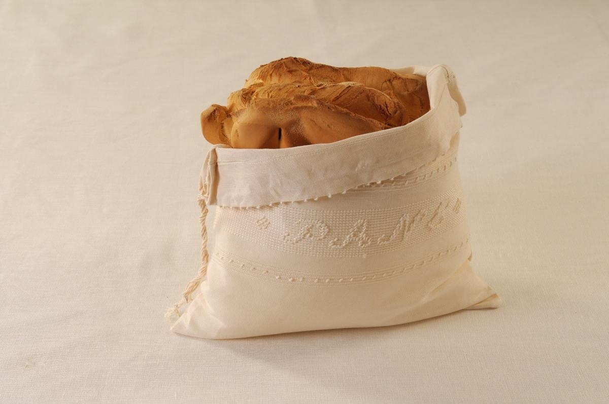 Art-5 sacco porta pane misto lino panna