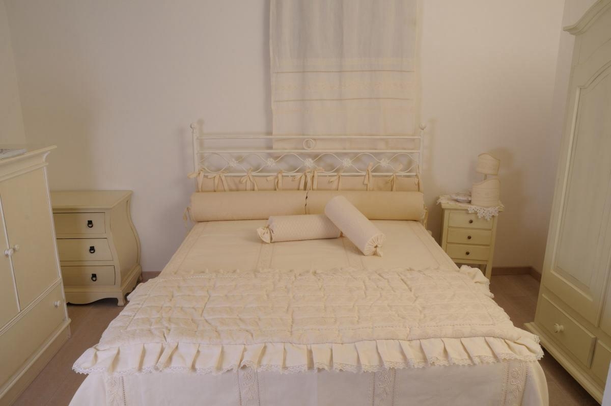 Art-6 scaldapiedi cotone e misto lino rose panna