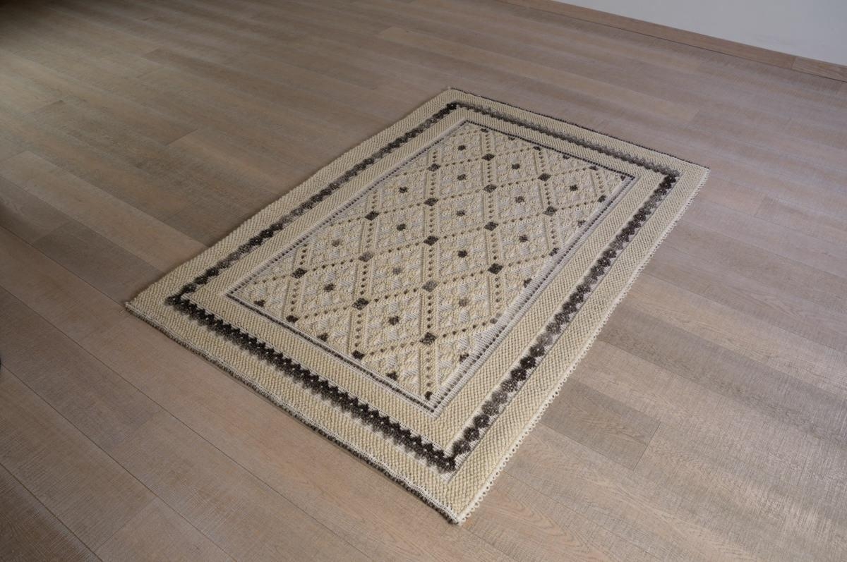 Art-55 tappeto lana tessuto a rilievo is arrampusu