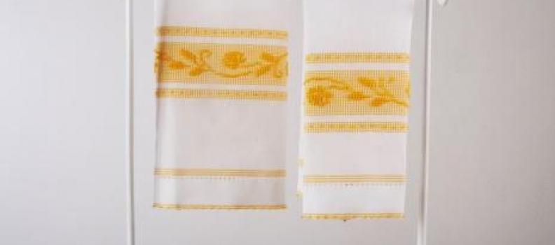 Asciugamani in lino e cotone