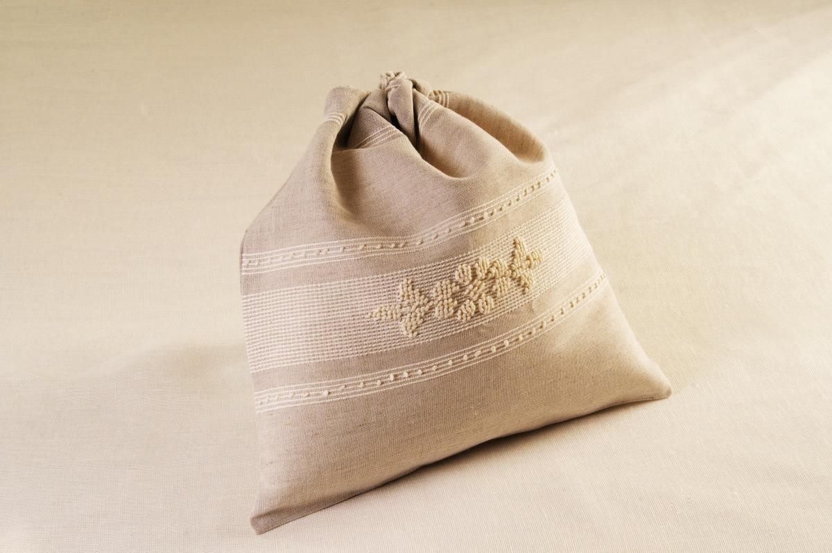 Art-7 sacco porta oggetti misto lino pistoccu panna