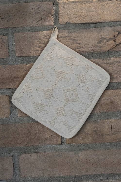 Art-8 presina in cotone con pavoncella panna