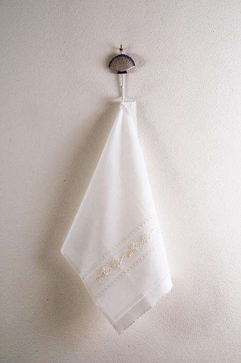 Art-9 canovaccio misto lino roselline panna