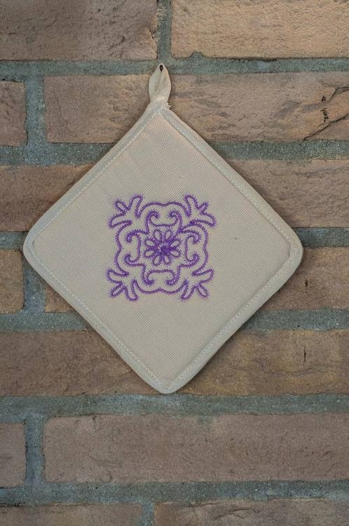 Art-9 presina in cotone con pistoccu lilla