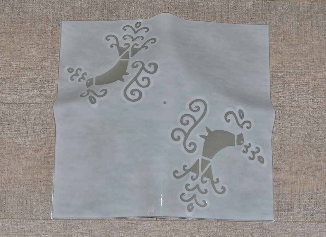 Plafoniera disegno pavoncella